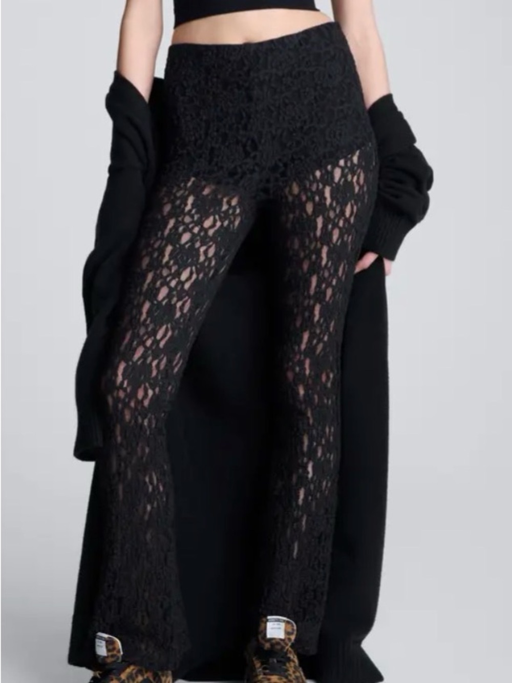 Kenneth Cole Pull On Lace Flair Pants